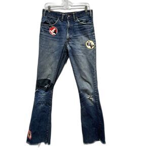 Levi's VTG Jeans 517 Big E Orange Tab Patches Bootcut 1969-1971 Talon Zip 32x34